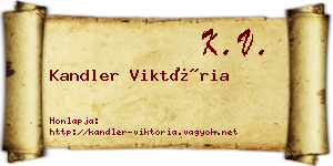 Kandler Viktória névjegykártya